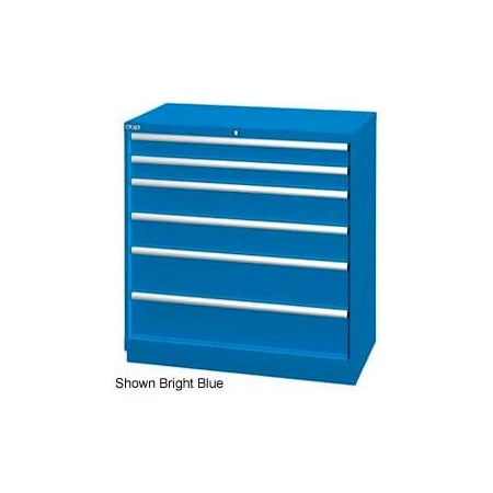 Lista International Lista 40-1/4"W Drawer Cabinet, 6 Drawer, 66 Compart - Bright Blue, Individual Lock XSHS0900-0604BBRG